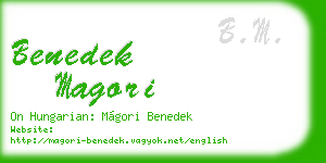 benedek magori business card