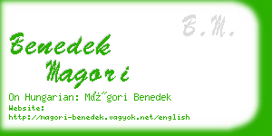 benedek magori business card